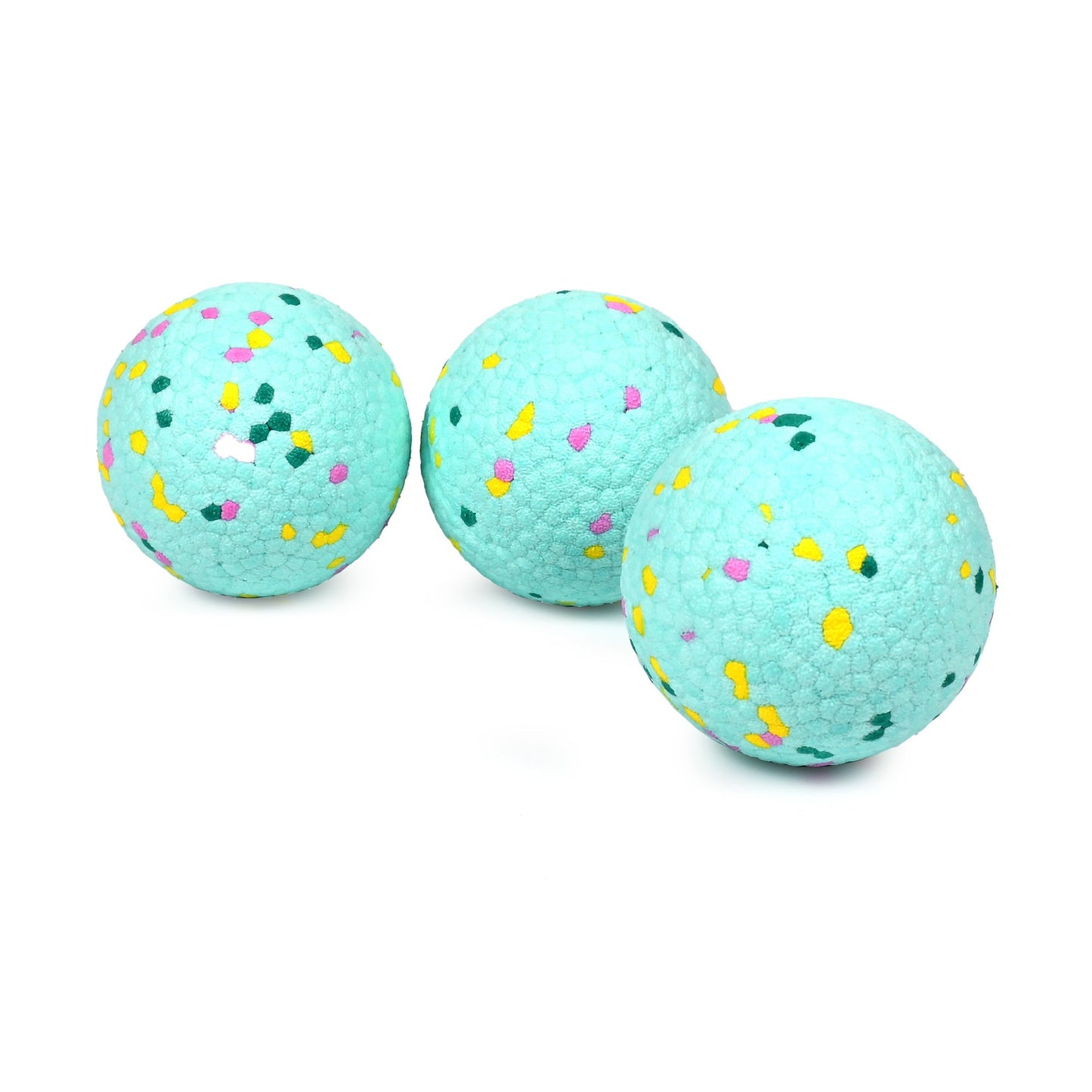 Tough Ball 3 Pack Large - Teal Confetti