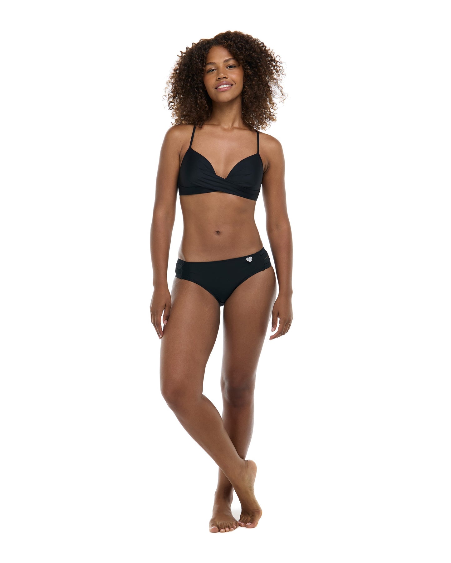Smoothies Kerry Fixed Triangle Bikini Top - Black
