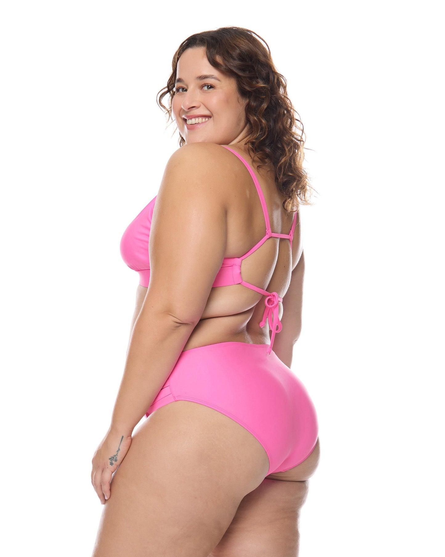 Smoothies Retro Plus Size Swim Bottom - Sugar Plum