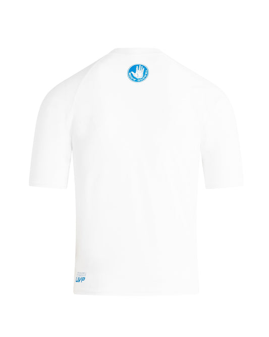 Men's Basic Short-Arm Lycra Rash Guard - White
