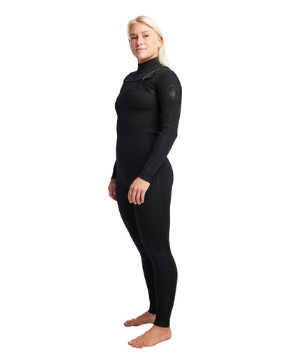 Women's Gold Cell 4/3mm Chest Zip Fullsuit - Black