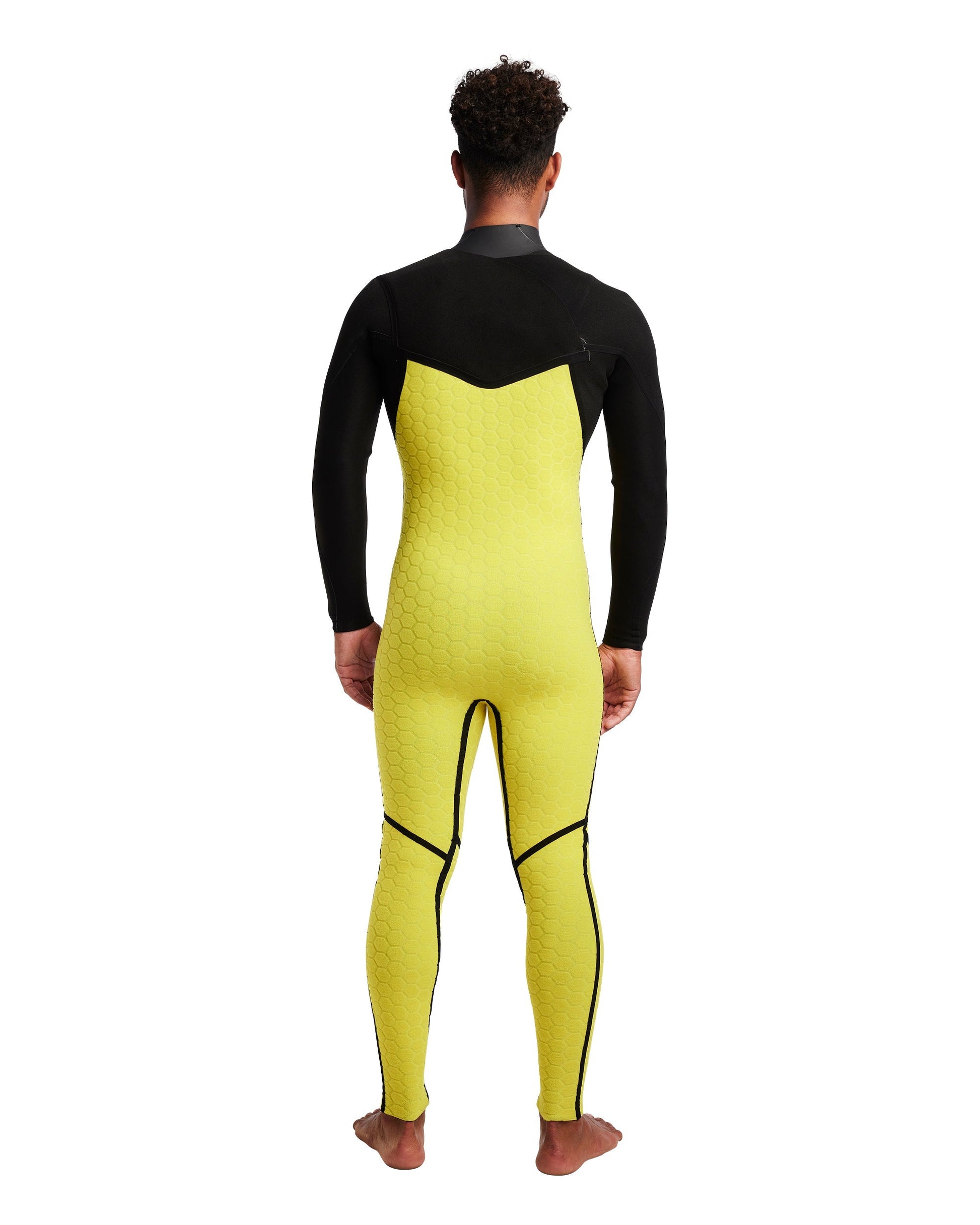 Men's Gold Cell 4/3mm Slant Zip Fullsuit - Black