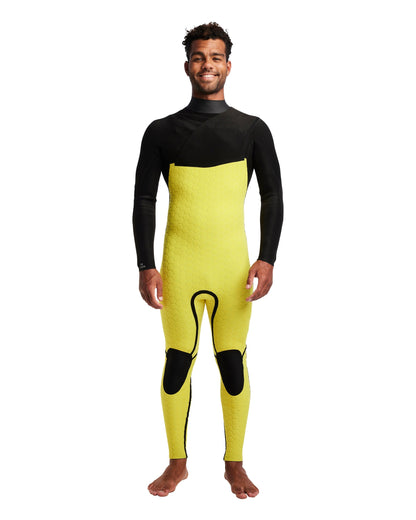 Men's Gold Cell 4/3mm Slant Zip Fullsuit - Black