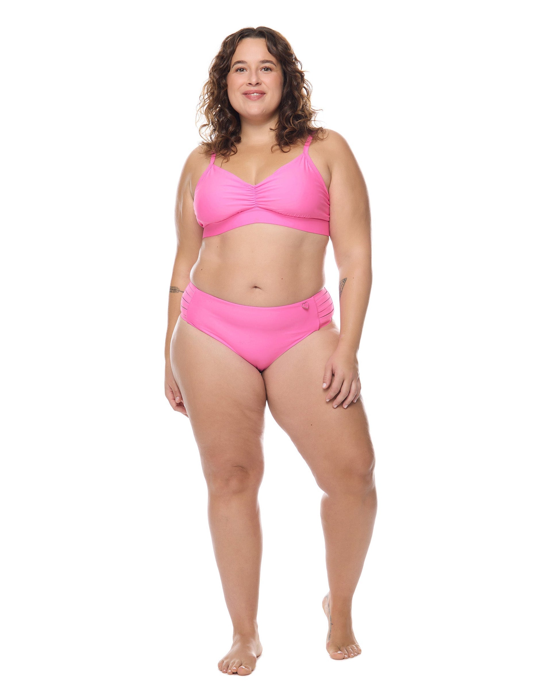 Smoothies Drew Plus Size Swim Top - Sugar Plum
