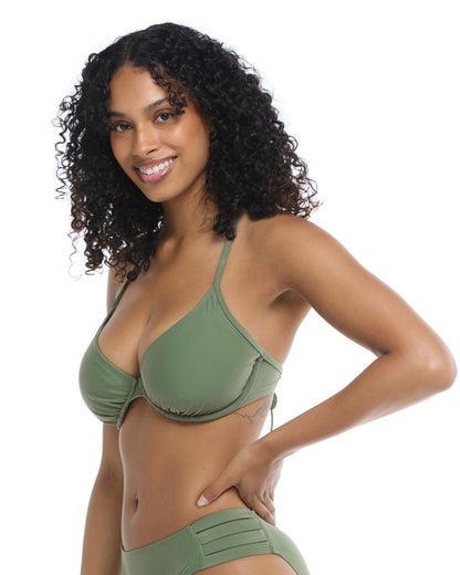 Smoothies Solo D-F Cup Bikini Top - Cactus