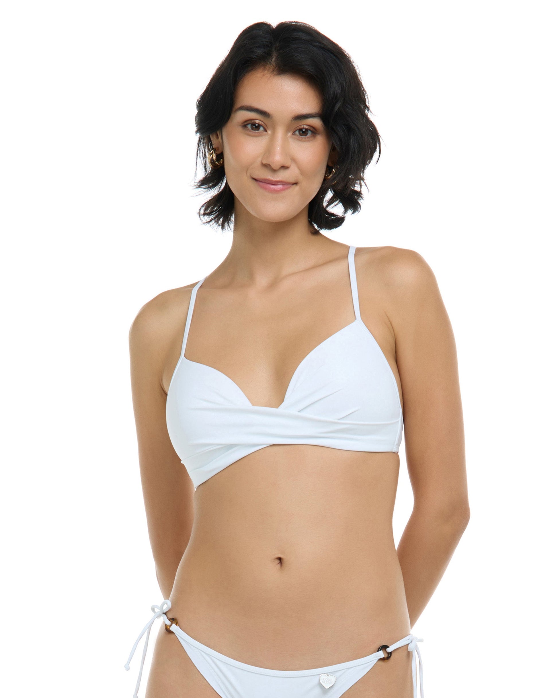 Smoothies Kerry Fixed Triangle Bikini Top - Snow
