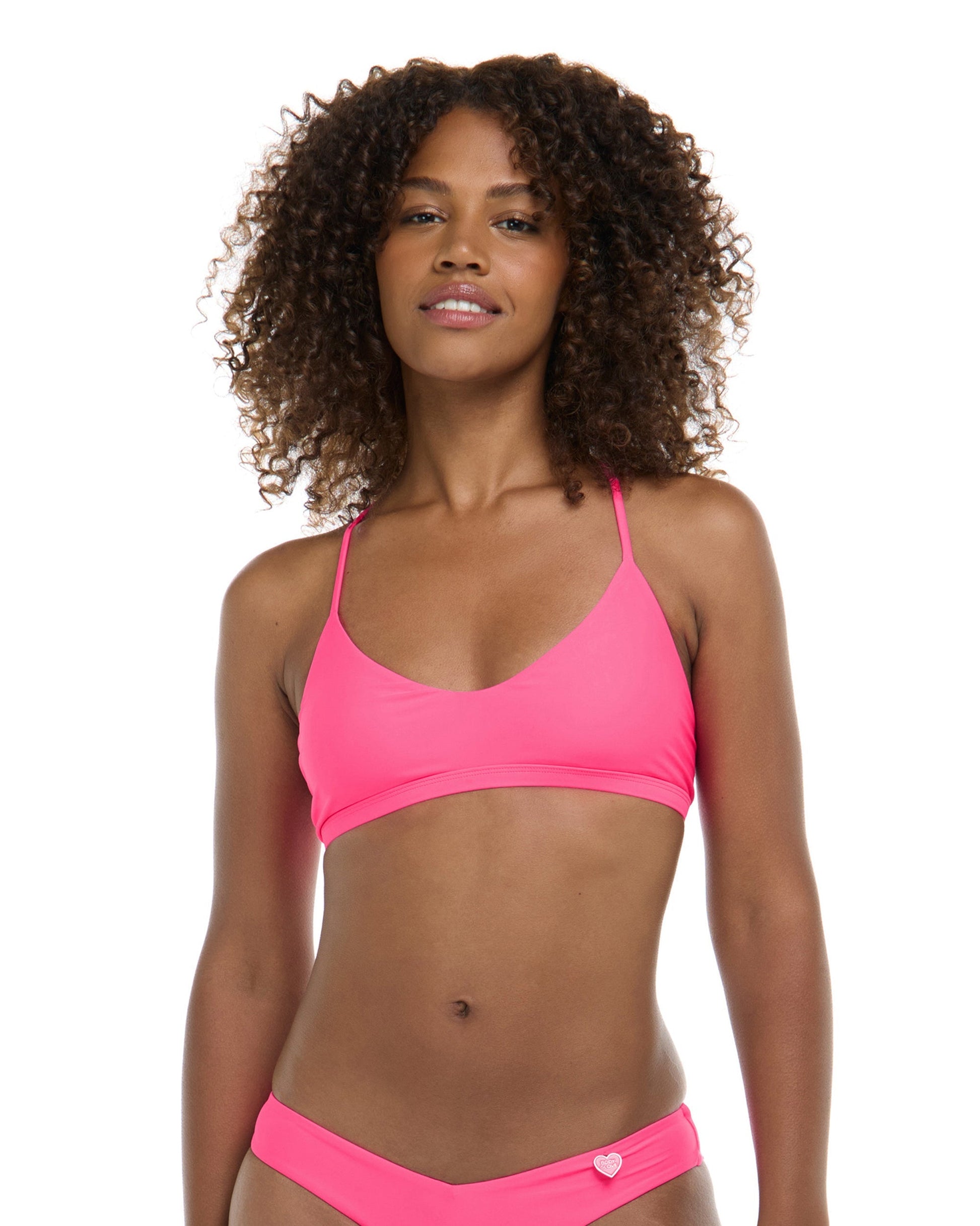 Smoothies Ruth Fixed Triangle Swim Top - Bubble Gum