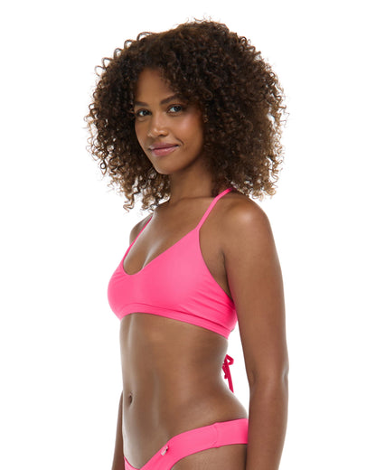Smoothies Ruth Fixed Triangle Swim Top - Bubble Gum