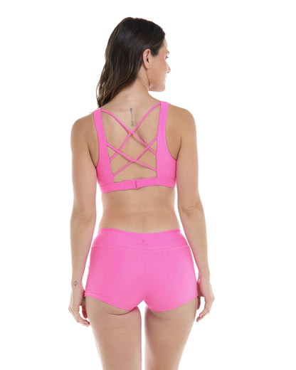 Smoothies Star Cross-Over Sports Bra D Cup - Sugar Plum