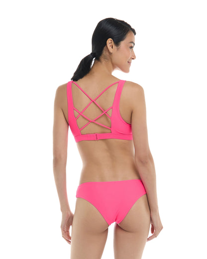 Smoothies Star Cross-Over Sports Bra - Bubble Gum