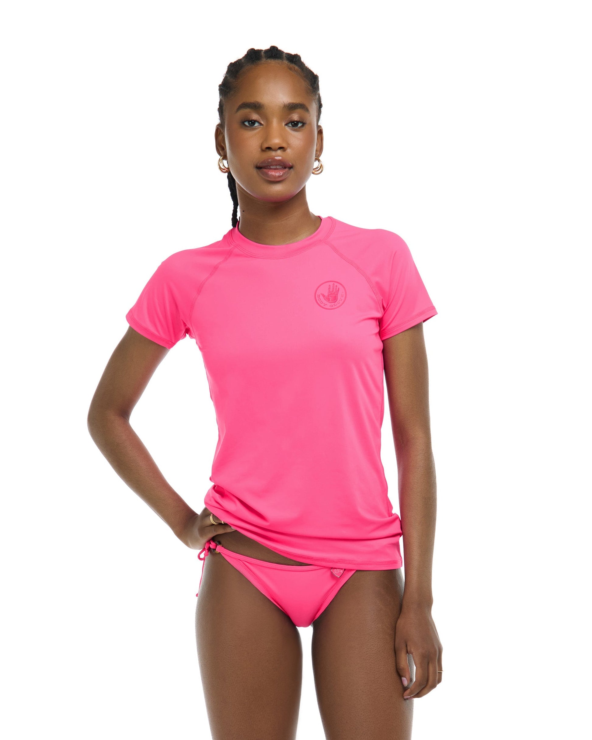 In Motion Short Sleeve Rashguard - Bubble Gum