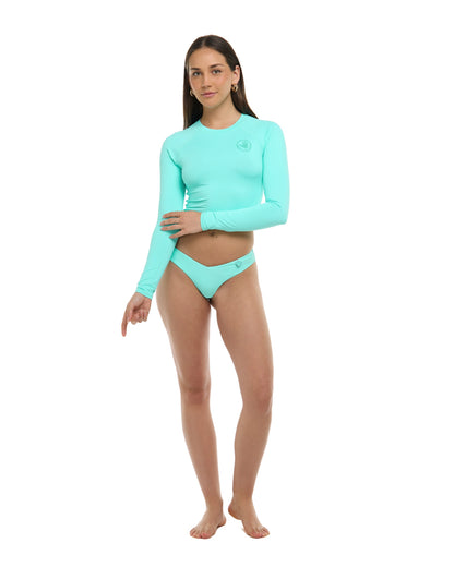 Smoothies Let It Be Cross-Over Rash Guard - Sea Mist