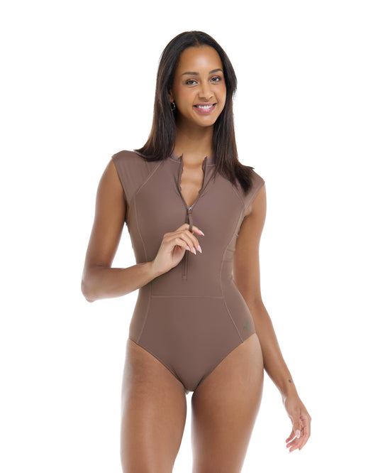 Smoothies Manny One-Piece Swimsuit - Latte