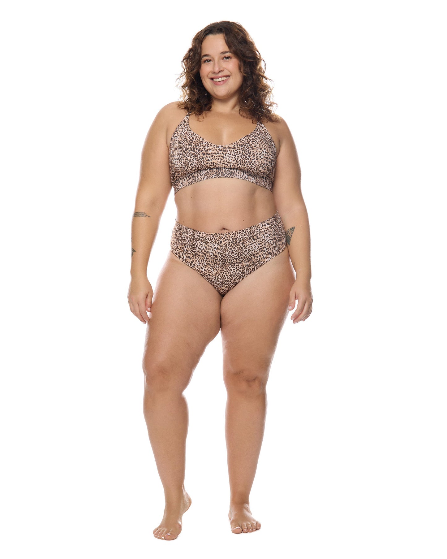 Primal Ruth Plus Size Fixed Triangle Swim Top - Black