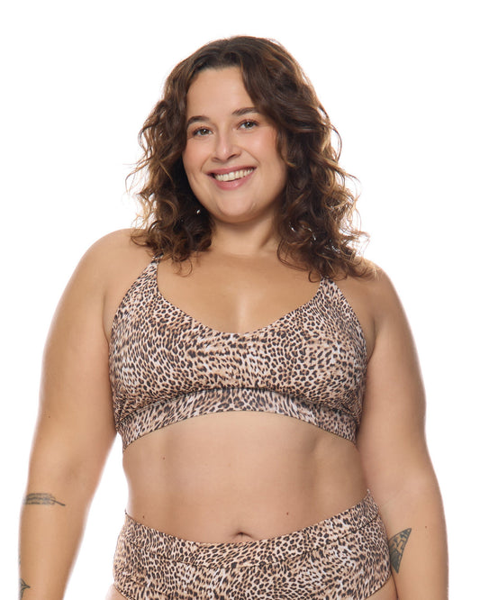 Primal Ruth Plus Size Fixed Triangle Swim Top - Black