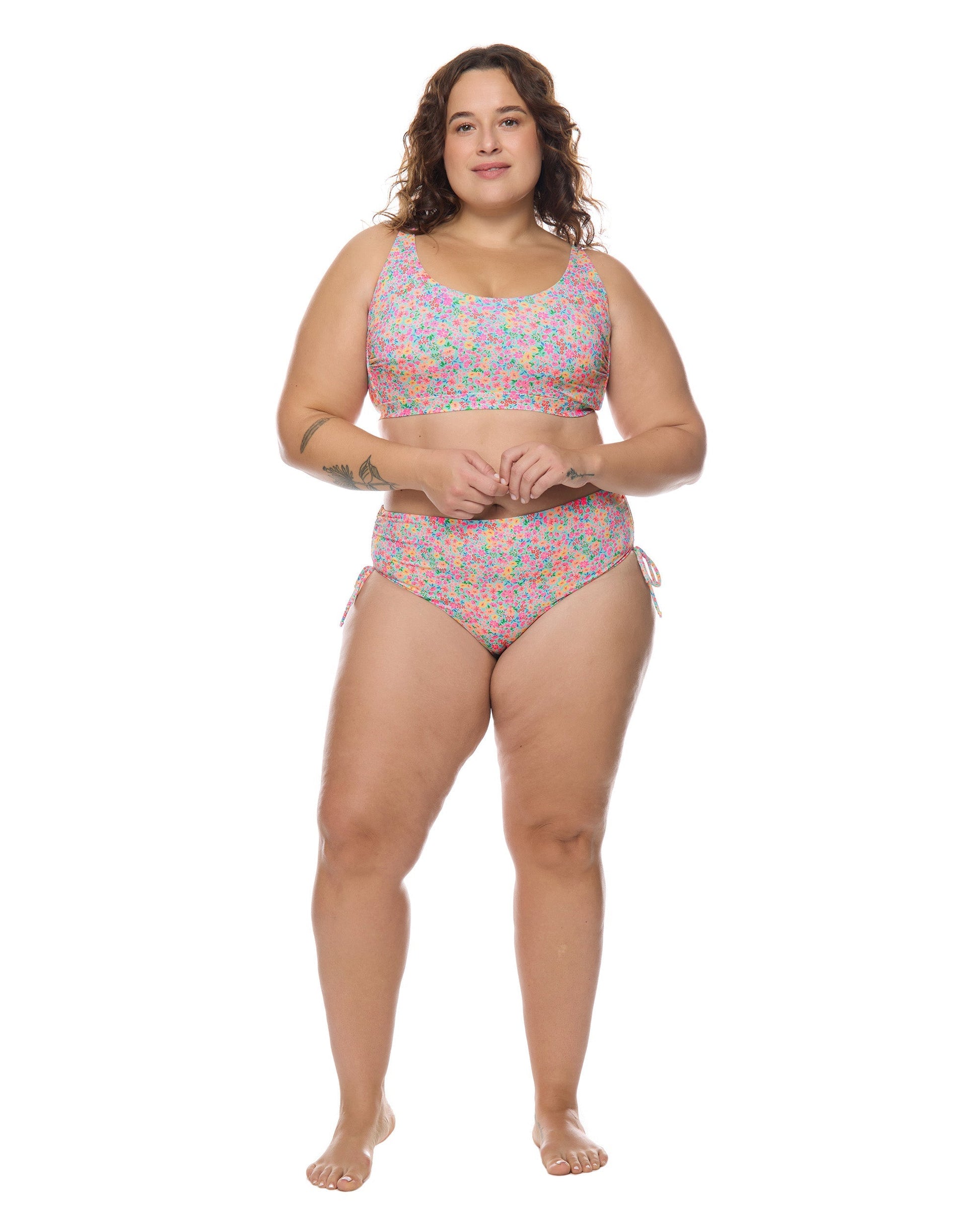 Estella Amore Plus Size Scoop Bikini Top - Sea Mist