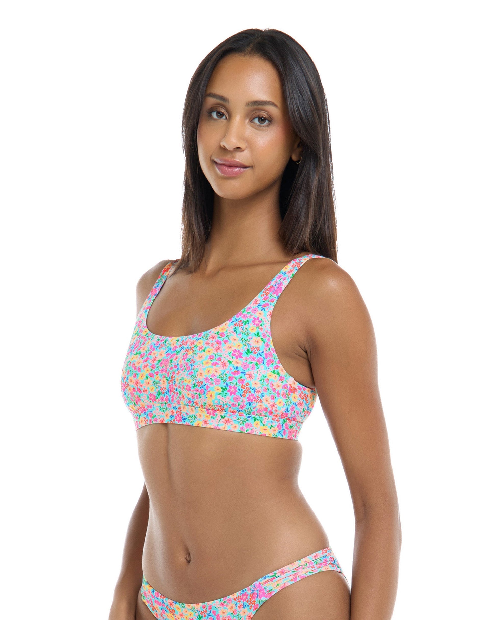 Estella Star Cross-Over Sports Bra - Sea Mist