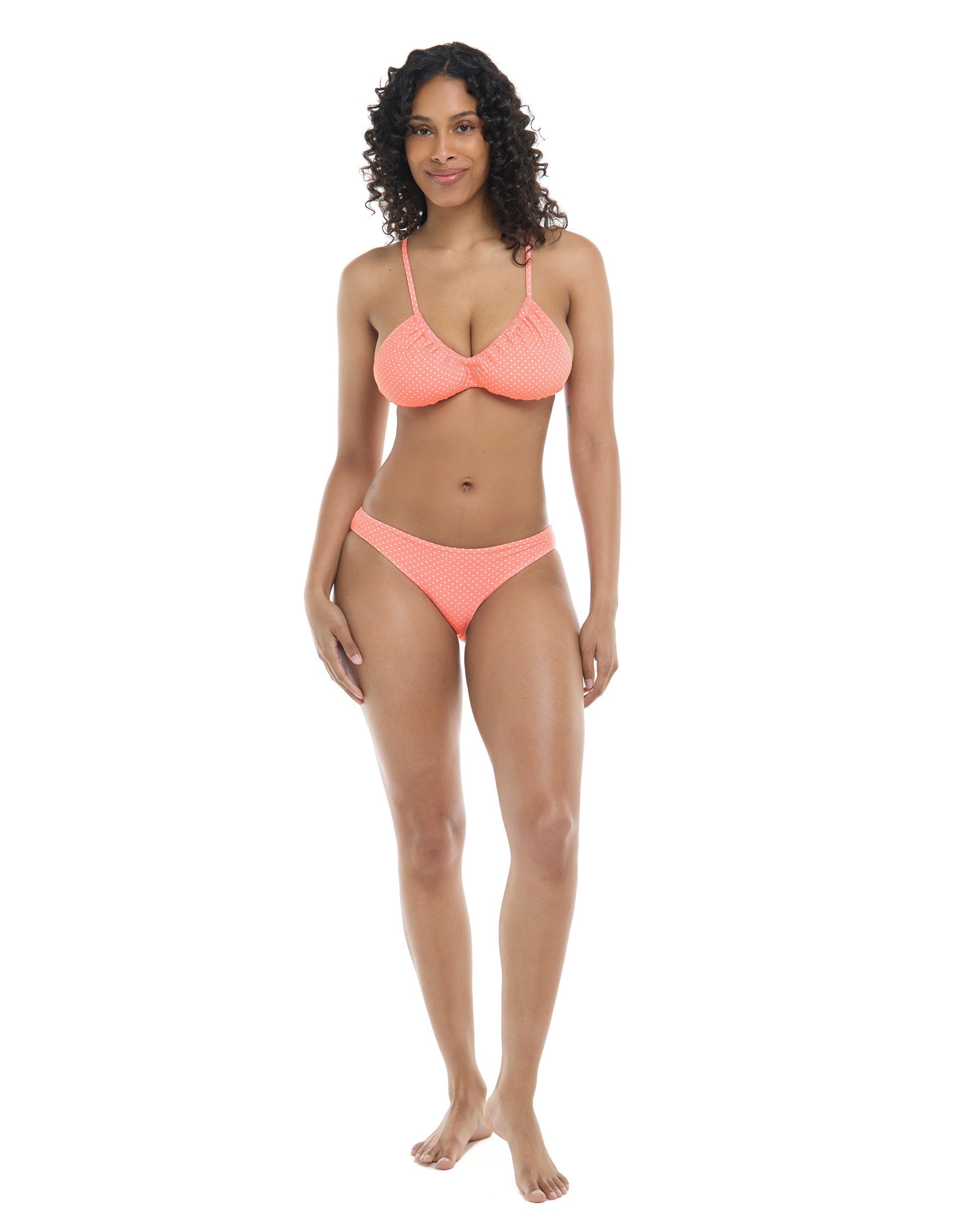 Spritz Kenna Triangle Slider Bikini Top D - Coral