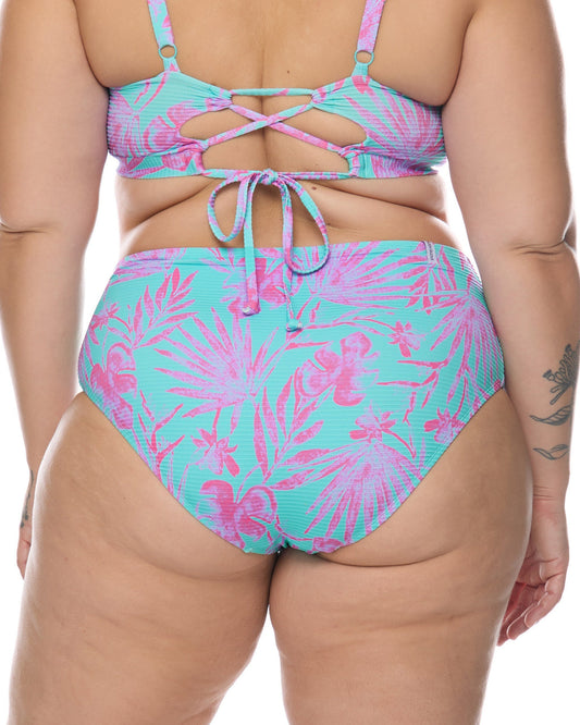Azores High Tide Plus Size Swim Bottom - Sea Mist