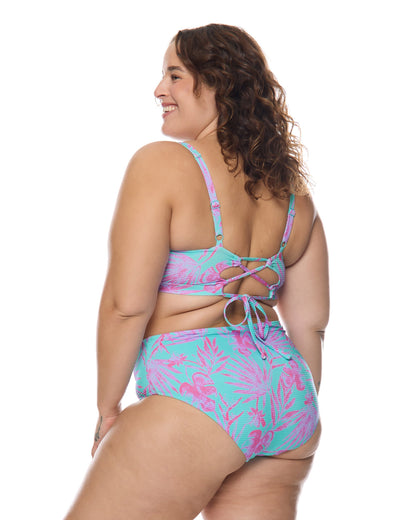 Azores High Tide Plus Size Swim Bottom - Sea Mist