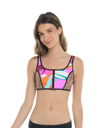 Groove You Spin Me Crop Top - Multi / Groove