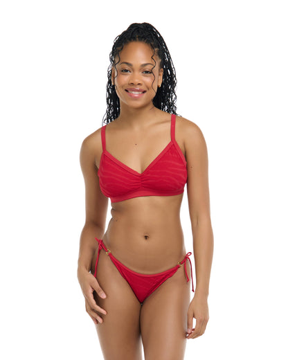 Scarlet Drew D-F Cup Swim Top - Cherry