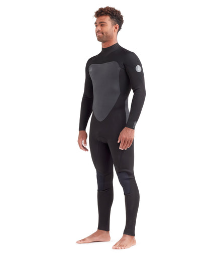 Phoenix 3/2mm Men's Back-Zip Fullsuit - Black